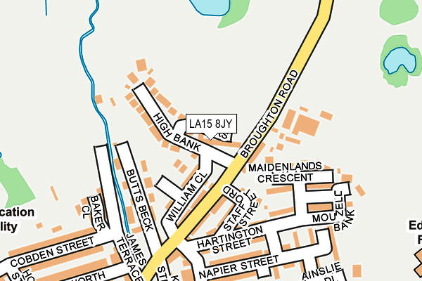 LA15 8JY map - OS OpenMap – Local (Ordnance Survey)