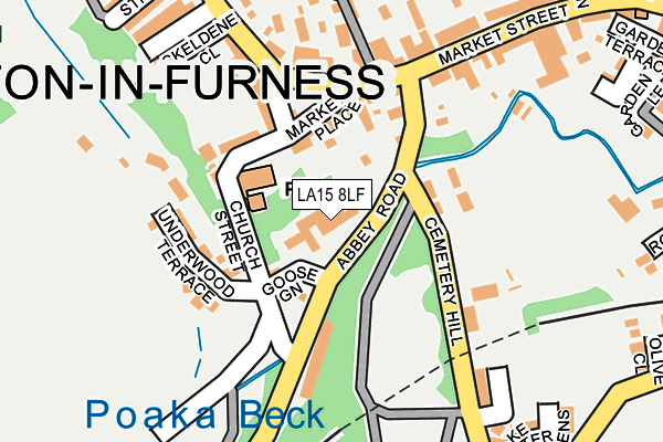 LA15 8LF map - OS OpenMap – Local (Ordnance Survey)
