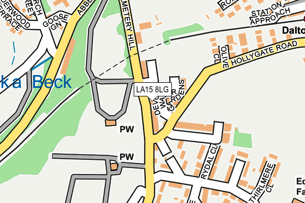 LA15 8LG map - OS OpenMap – Local (Ordnance Survey)