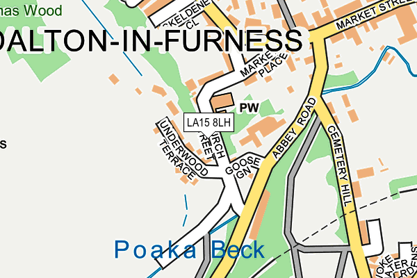 LA15 8LH map - OS OpenMap – Local (Ordnance Survey)