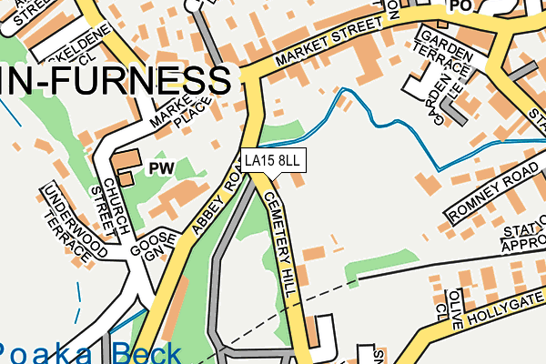LA15 8LL map - OS OpenMap – Local (Ordnance Survey)