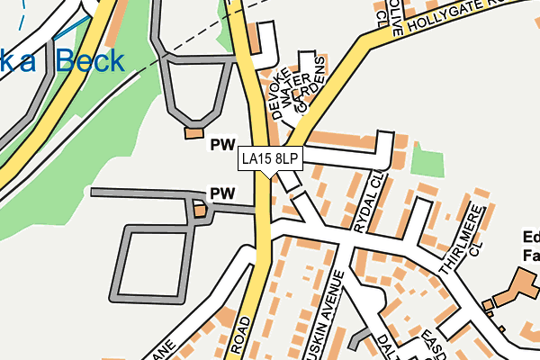 LA15 8LP map - OS OpenMap – Local (Ordnance Survey)