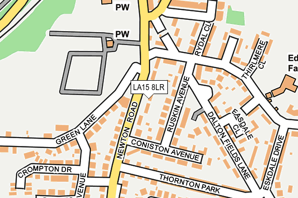 LA15 8LR map - OS OpenMap – Local (Ordnance Survey)