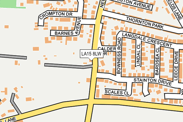 LA15 8LW map - OS OpenMap – Local (Ordnance Survey)