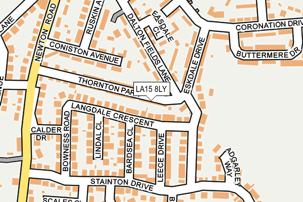 LA15 8LY map - OS OpenMap – Local (Ordnance Survey)