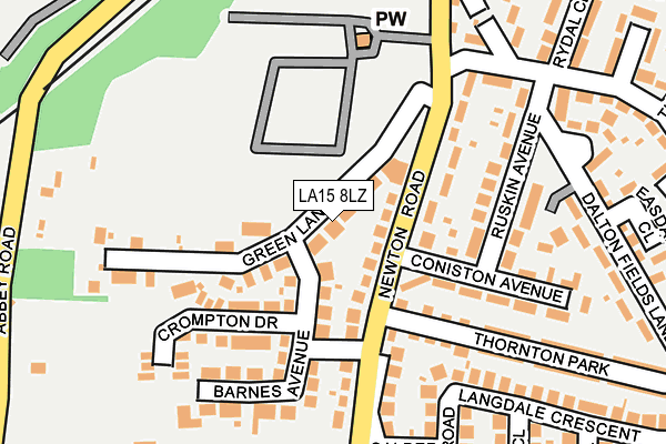 LA15 8LZ map - OS OpenMap – Local (Ordnance Survey)