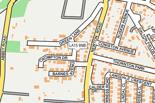 LA15 8NB map - OS OpenMap – Local (Ordnance Survey)