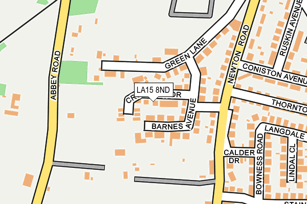 LA15 8ND map - OS OpenMap – Local (Ordnance Survey)