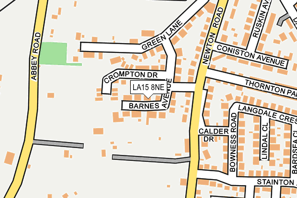 LA15 8NE map - OS OpenMap – Local (Ordnance Survey)