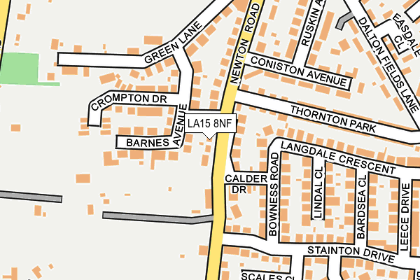 LA15 8NF map - OS OpenMap – Local (Ordnance Survey)