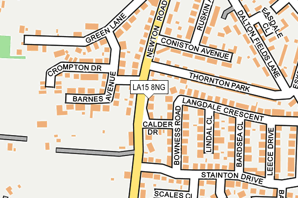LA15 8NG map - OS OpenMap – Local (Ordnance Survey)