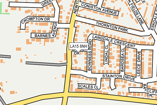 LA15 8NH map - OS OpenMap – Local (Ordnance Survey)