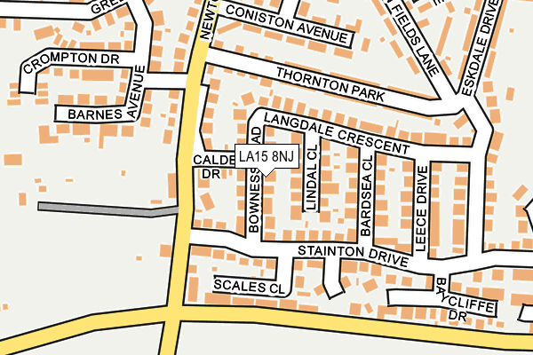 LA15 8NJ map - OS OpenMap – Local (Ordnance Survey)