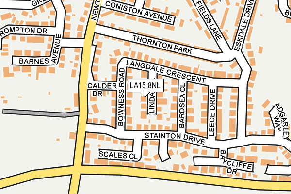 LA15 8NL map - OS OpenMap – Local (Ordnance Survey)
