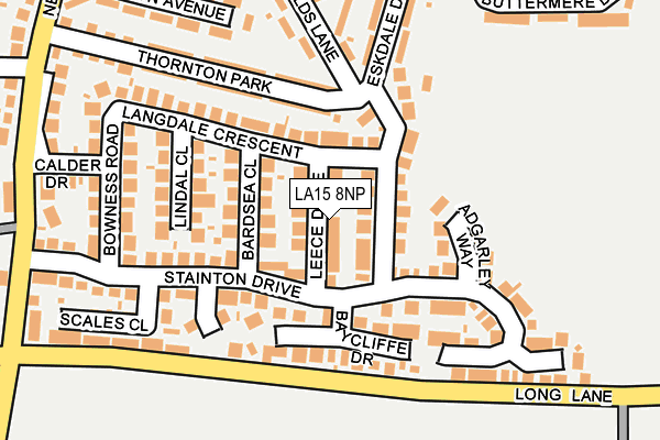 LA15 8NP map - OS OpenMap – Local (Ordnance Survey)