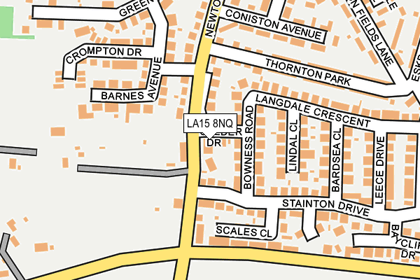 LA15 8NQ map - OS OpenMap – Local (Ordnance Survey)