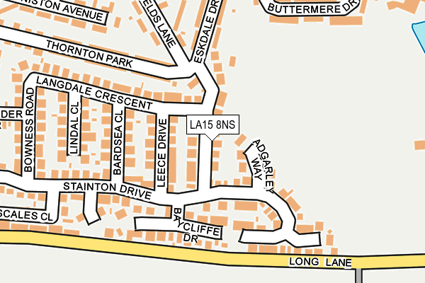 LA15 8NS map - OS OpenMap – Local (Ordnance Survey)