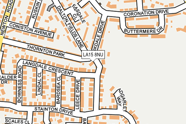 LA15 8NU map - OS OpenMap – Local (Ordnance Survey)