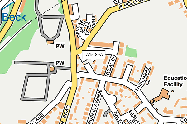 LA15 8PA map - OS OpenMap – Local (Ordnance Survey)