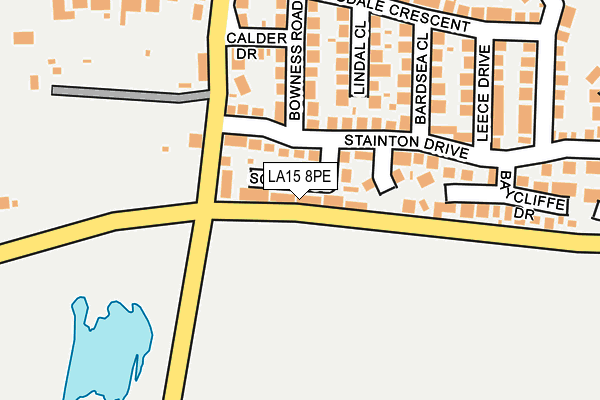 LA15 8PE map - OS OpenMap – Local (Ordnance Survey)