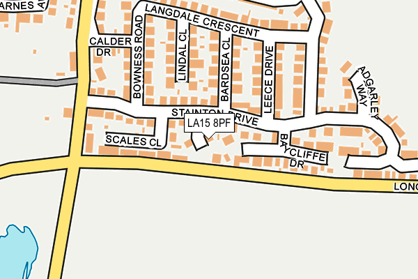 LA15 8PF map - OS OpenMap – Local (Ordnance Survey)