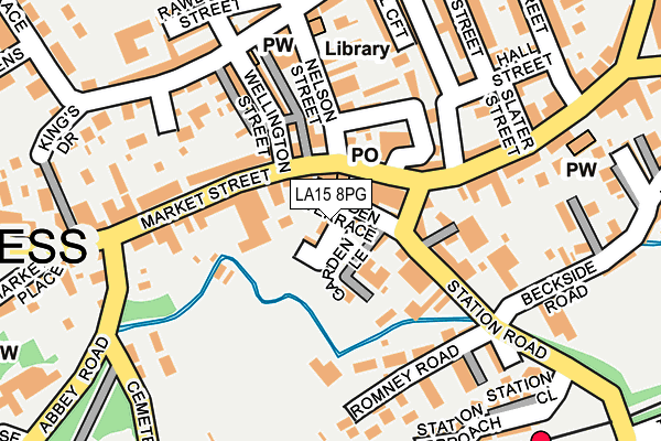 LA15 8PG map - OS OpenMap – Local (Ordnance Survey)