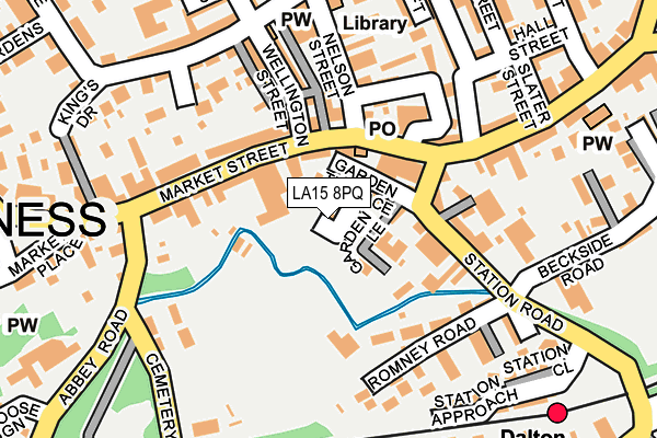 LA15 8PQ map - OS OpenMap – Local (Ordnance Survey)