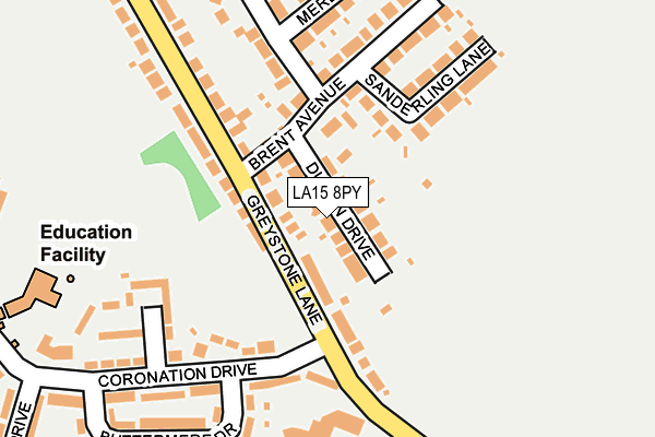 LA15 8PY map - OS OpenMap – Local (Ordnance Survey)