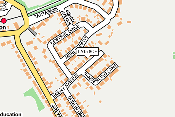 LA15 8QF map - OS OpenMap – Local (Ordnance Survey)