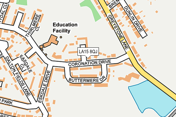LA15 8QJ map - OS OpenMap – Local (Ordnance Survey)