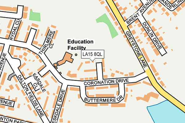 LA15 8QL map - OS OpenMap – Local (Ordnance Survey)