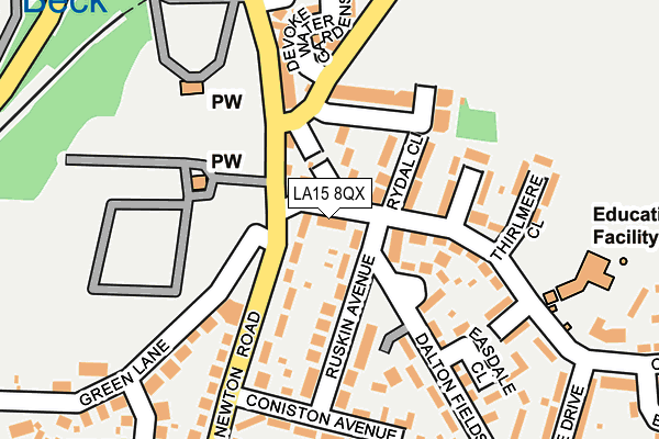 LA15 8QX map - OS OpenMap – Local (Ordnance Survey)