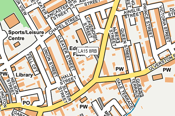 LA15 8RB map - OS OpenMap – Local (Ordnance Survey)