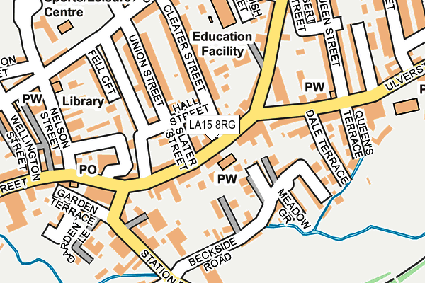 LA15 8RG map - OS OpenMap – Local (Ordnance Survey)