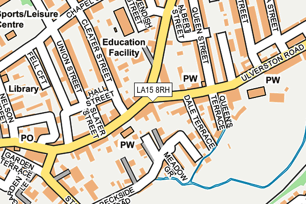 LA15 8RH map - OS OpenMap – Local (Ordnance Survey)