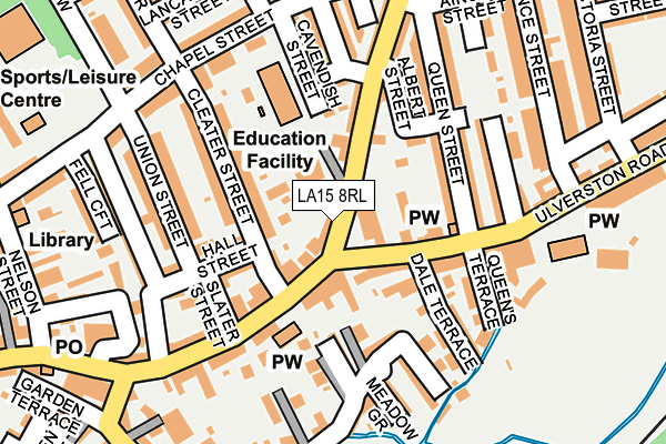 LA15 8RL map - OS OpenMap – Local (Ordnance Survey)