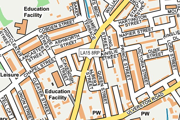 LA15 8RP map - OS OpenMap – Local (Ordnance Survey)