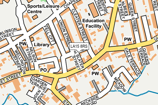 LA15 8RS map - OS OpenMap – Local (Ordnance Survey)