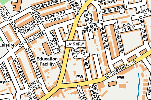 LA15 8RW map - OS OpenMap – Local (Ordnance Survey)