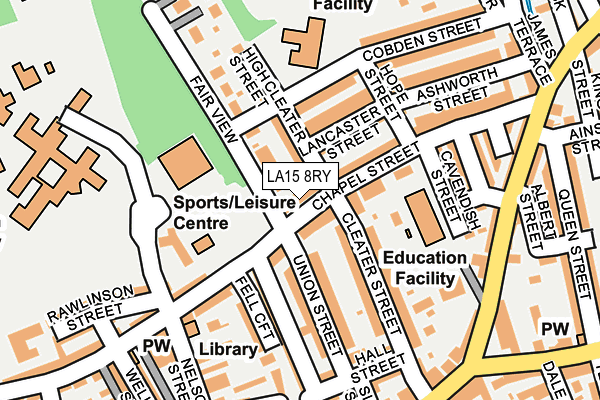 LA15 8RY map - OS OpenMap – Local (Ordnance Survey)