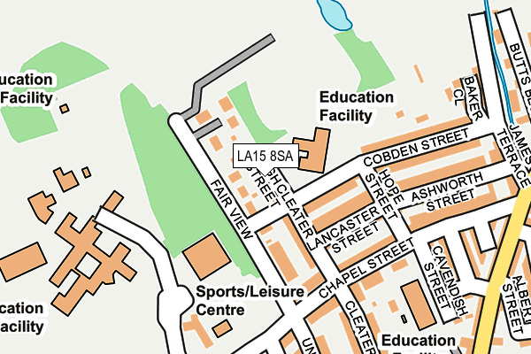 LA15 8SA map - OS OpenMap – Local (Ordnance Survey)