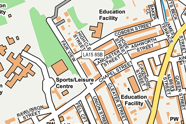 LA15 8SB map - OS OpenMap – Local (Ordnance Survey)