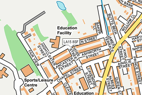 LA15 8SF map - OS OpenMap – Local (Ordnance Survey)