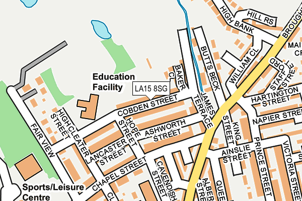 LA15 8SG map - OS OpenMap – Local (Ordnance Survey)