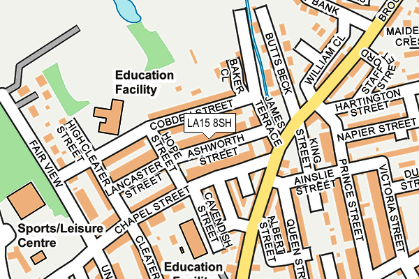 LA15 8SH map - OS OpenMap – Local (Ordnance Survey)