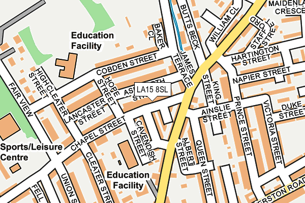 LA15 8SL map - OS OpenMap – Local (Ordnance Survey)
