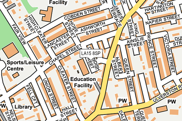 LA15 8SP map - OS OpenMap – Local (Ordnance Survey)