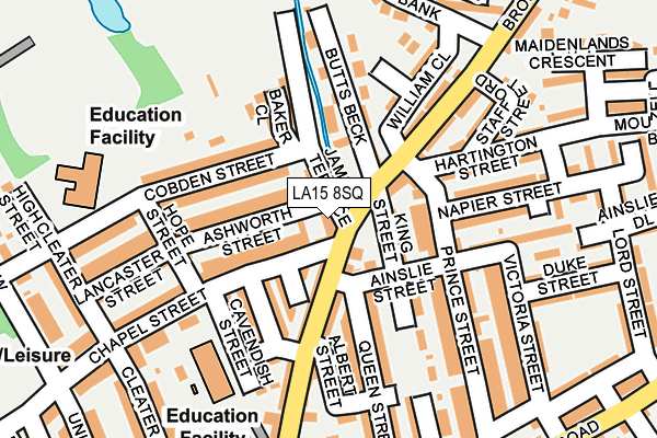 LA15 8SQ map - OS OpenMap – Local (Ordnance Survey)