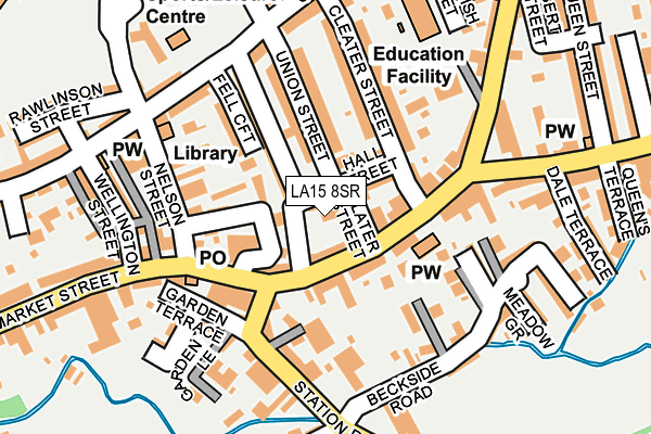 LA15 8SR map - OS OpenMap – Local (Ordnance Survey)