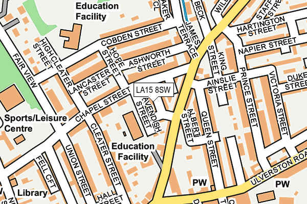 LA15 8SW map - OS OpenMap – Local (Ordnance Survey)